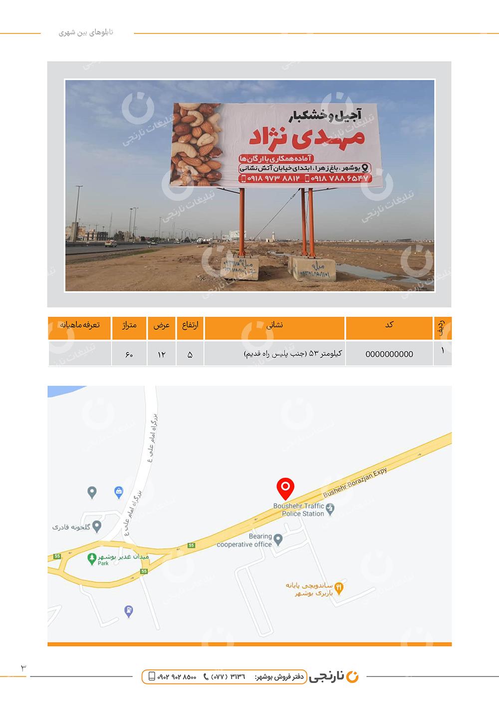 اجاره بیلبورد برازجان به بوشهر